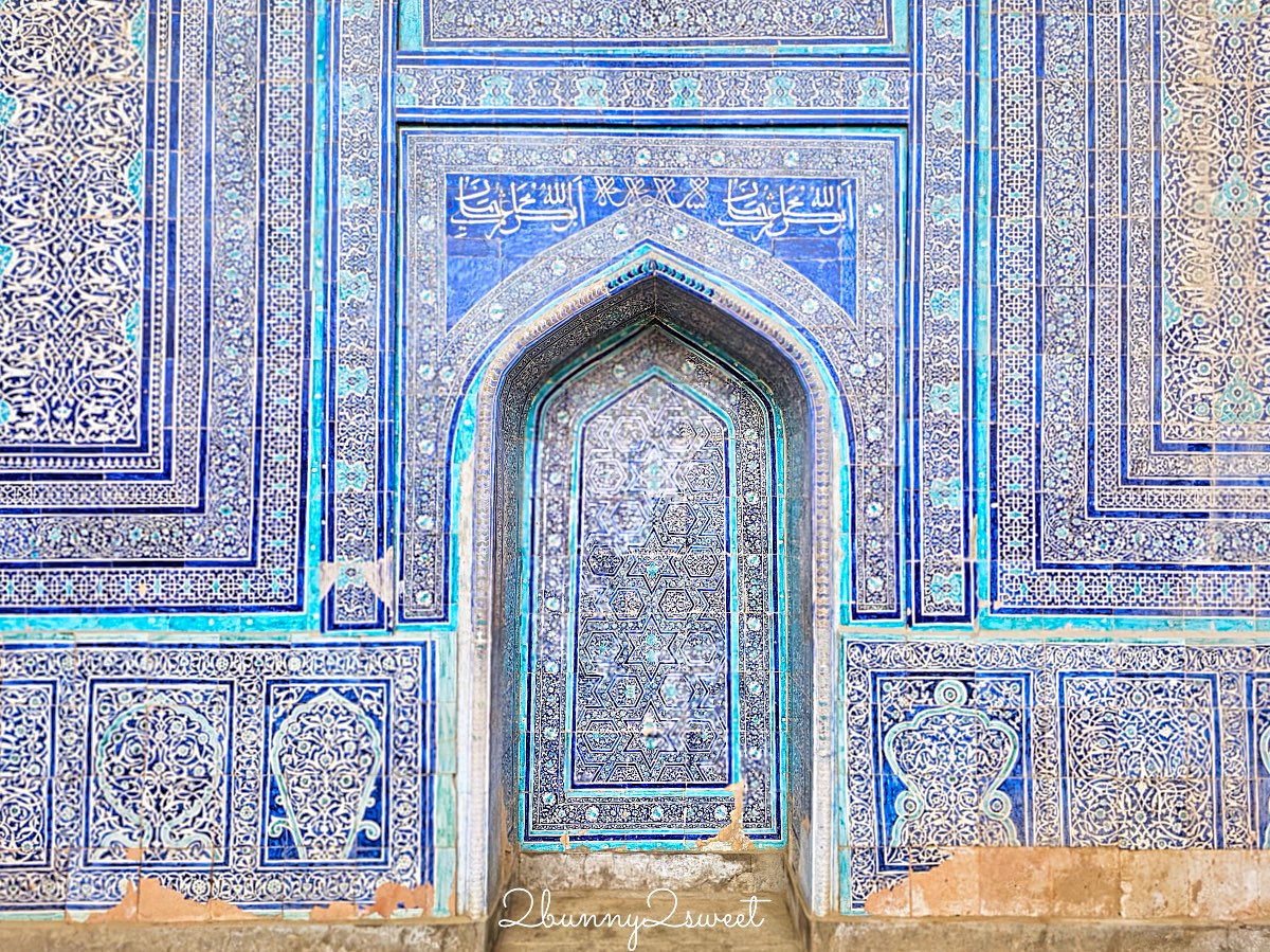 【希瓦可汗舊堡 Konya Ark】走進希瓦汗國王宮，登上【阿克謝赫博博瞭望台 Ak Sheikh-bobo Tower】俯瞰古城藍色天際線 @兔兒毛毛姊妹花