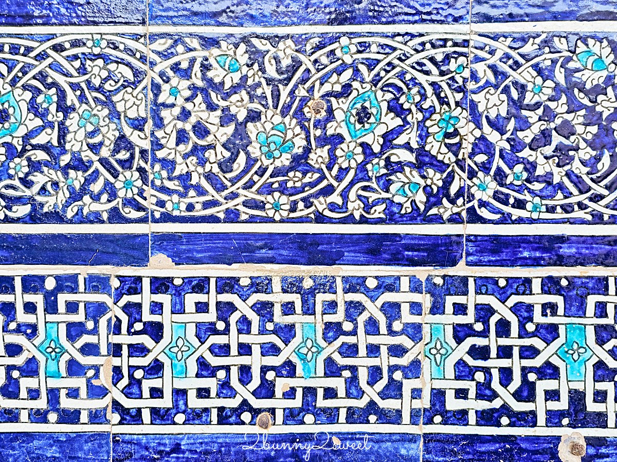 【希瓦可汗舊堡 Konya Ark】走進希瓦汗國王宮，登上【阿克謝赫博博瞭望台 Ak Sheikh-bobo Tower】俯瞰古城藍色天際線 @兔兒毛毛姊妹花