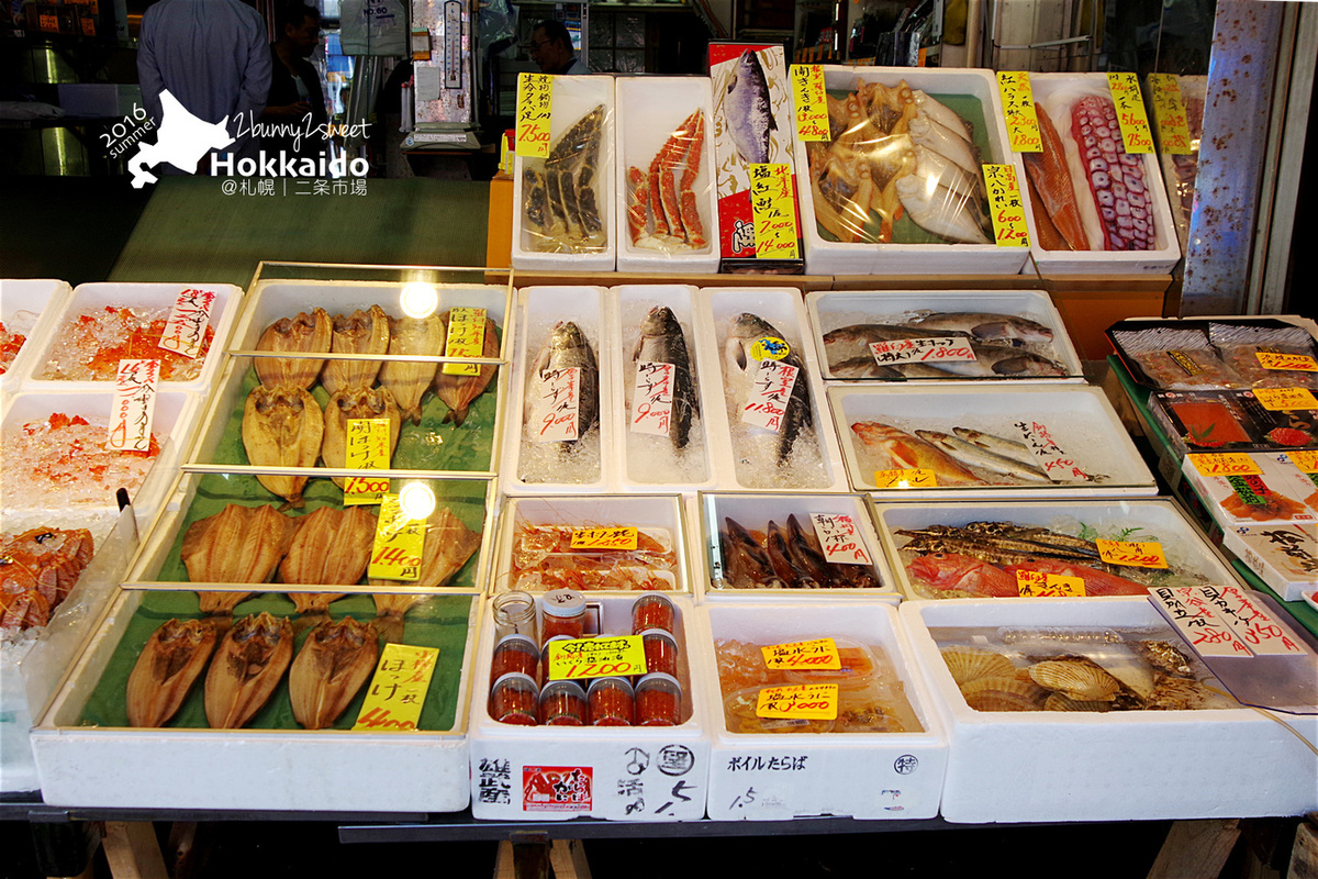 [北海道|親子|自駕] 二条市場～海鮮丼、烤海膽～來去札幌人的廚房『二条市場』吃新鮮海產｜札幌美食 @兔兒毛毛姊妹花