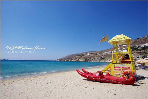 [2010 Greece] 。第十三章。米克諾斯的沙灘~ Kalo Livad &#038; Kalafatis @兔兒毛毛姊妹花