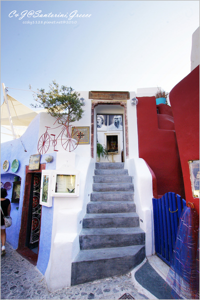 [2010 Greece] 。第二十一章。色彩繽紛的藝術小鎮~伊亞 @兔兒毛毛姊妹花